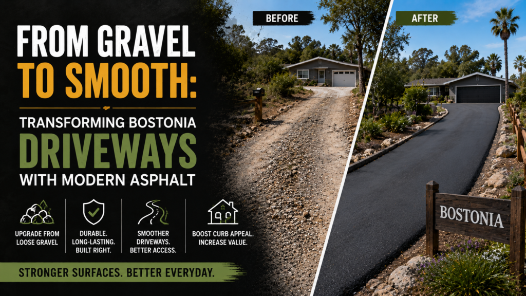 From Gravel to Smooth: Transforming Bostonia Driveways with Modern Asphalt